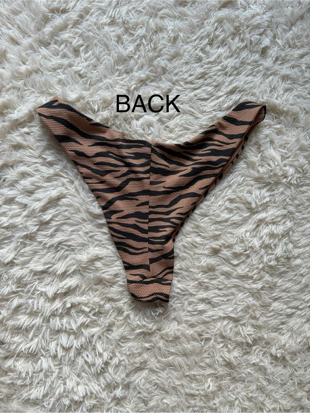 Aerie Rust and Black Zebra-Textured Bikini Bottom